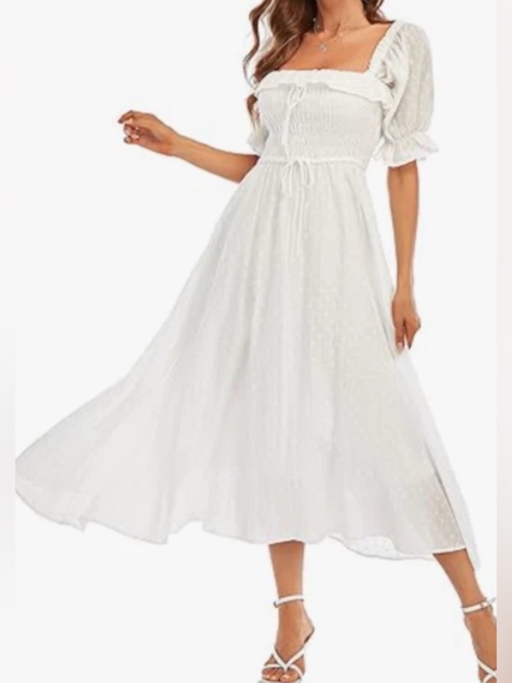 R. Yiposha white off the shoulder maxi dress, XXL